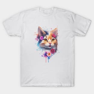 Cat Watercolor T-Shirt